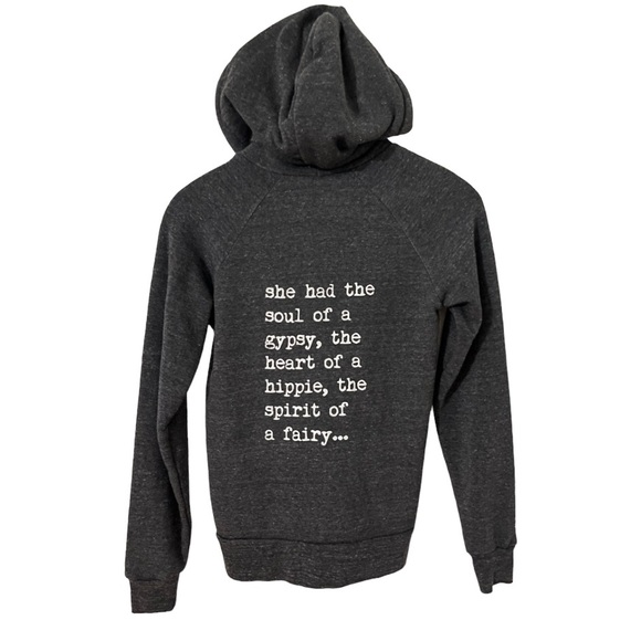 Om & Ah London New “Heart Of A Gypsy” Zipup Hoodie Sweatshirt Women’s Size XS - Picture 1 of 4
